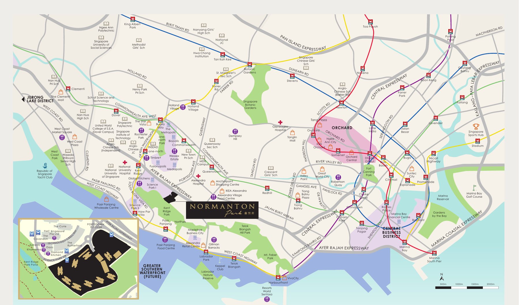 Location map and travel times