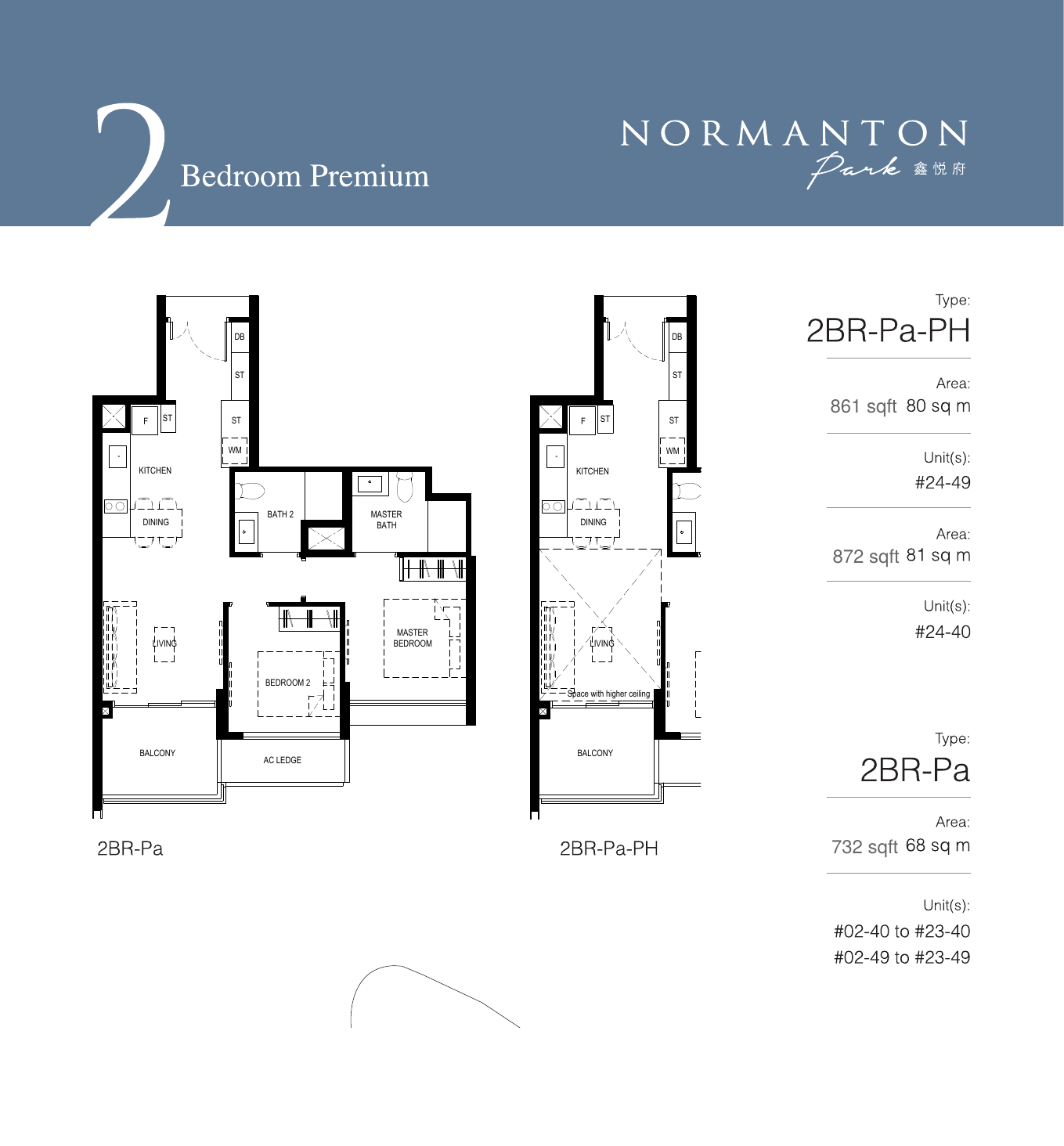 2-Bedroom Premium layouts
