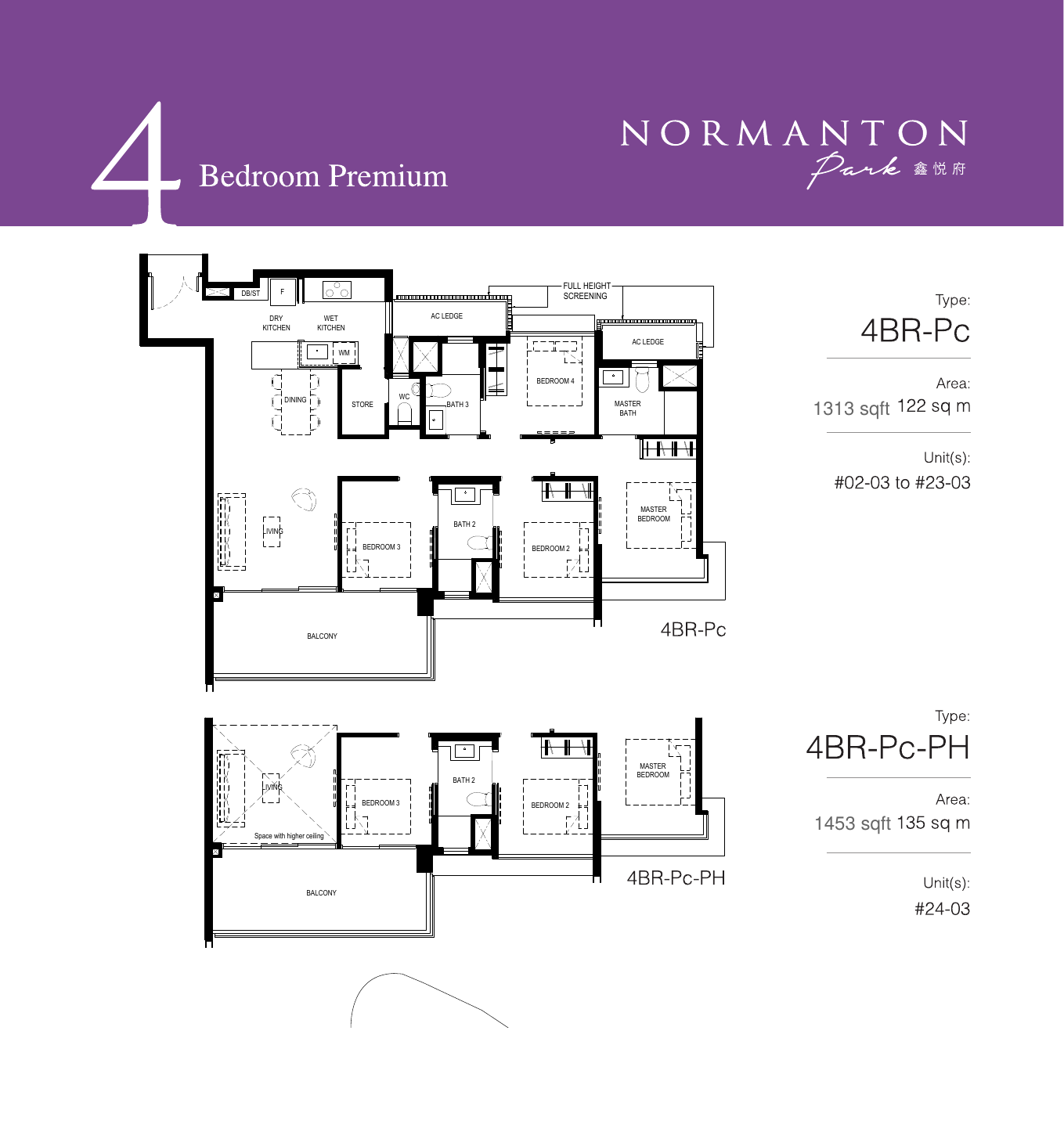 4-Bedroom Premium layouts