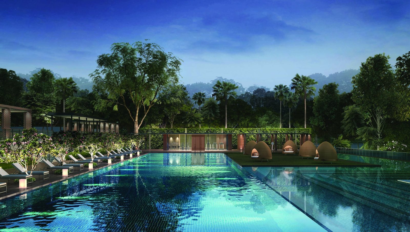 Pool and pavilion (artist’s impression)